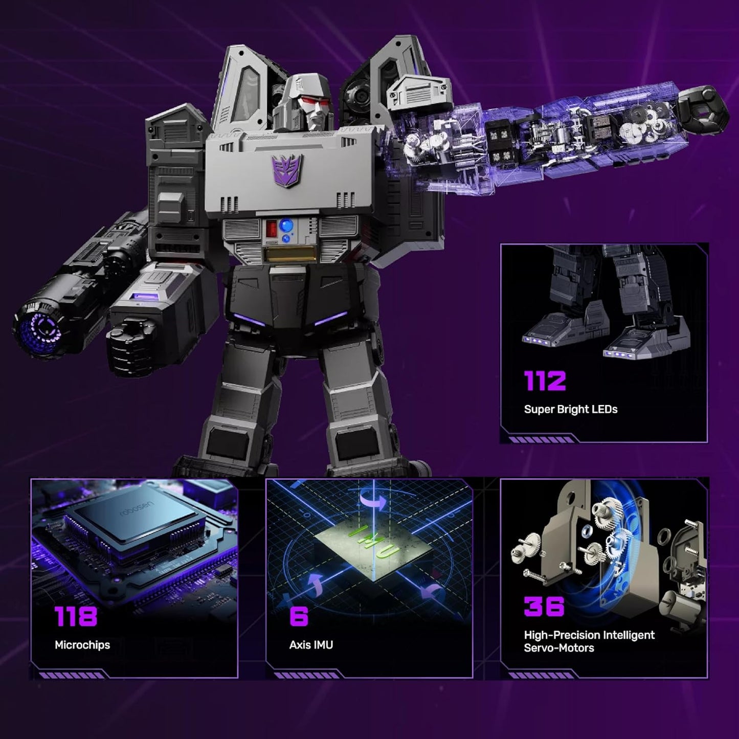 Voice-ActivatedTransforming MegatronTank & Free Shipping