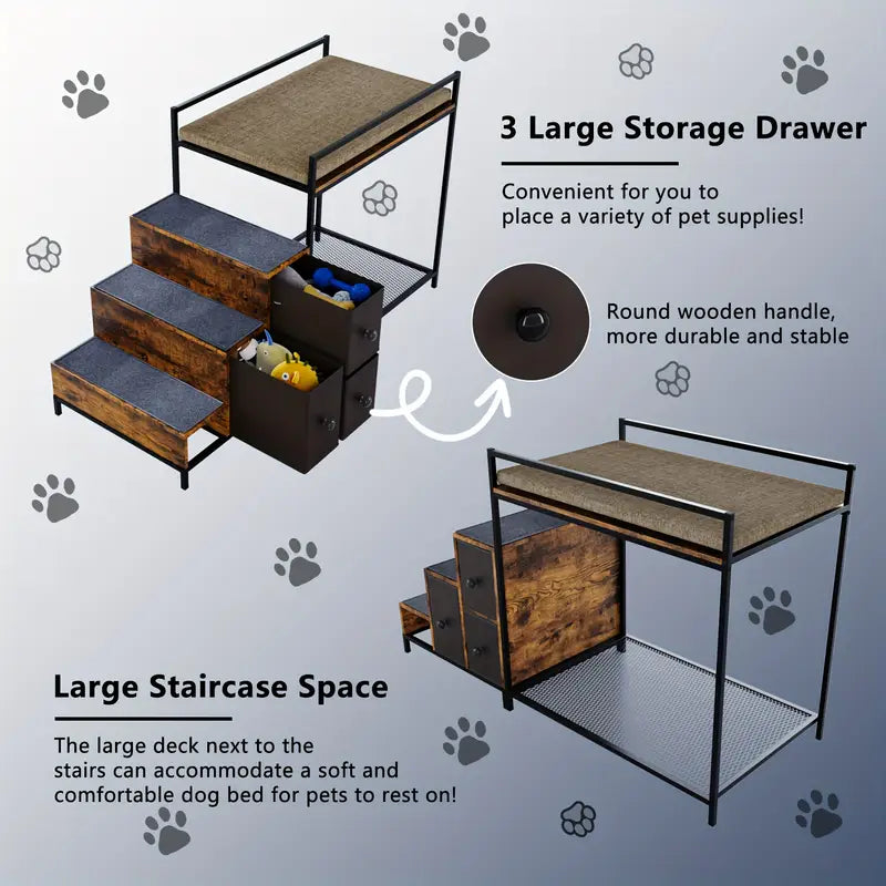 Pet Window Perch + Stairs + Storage