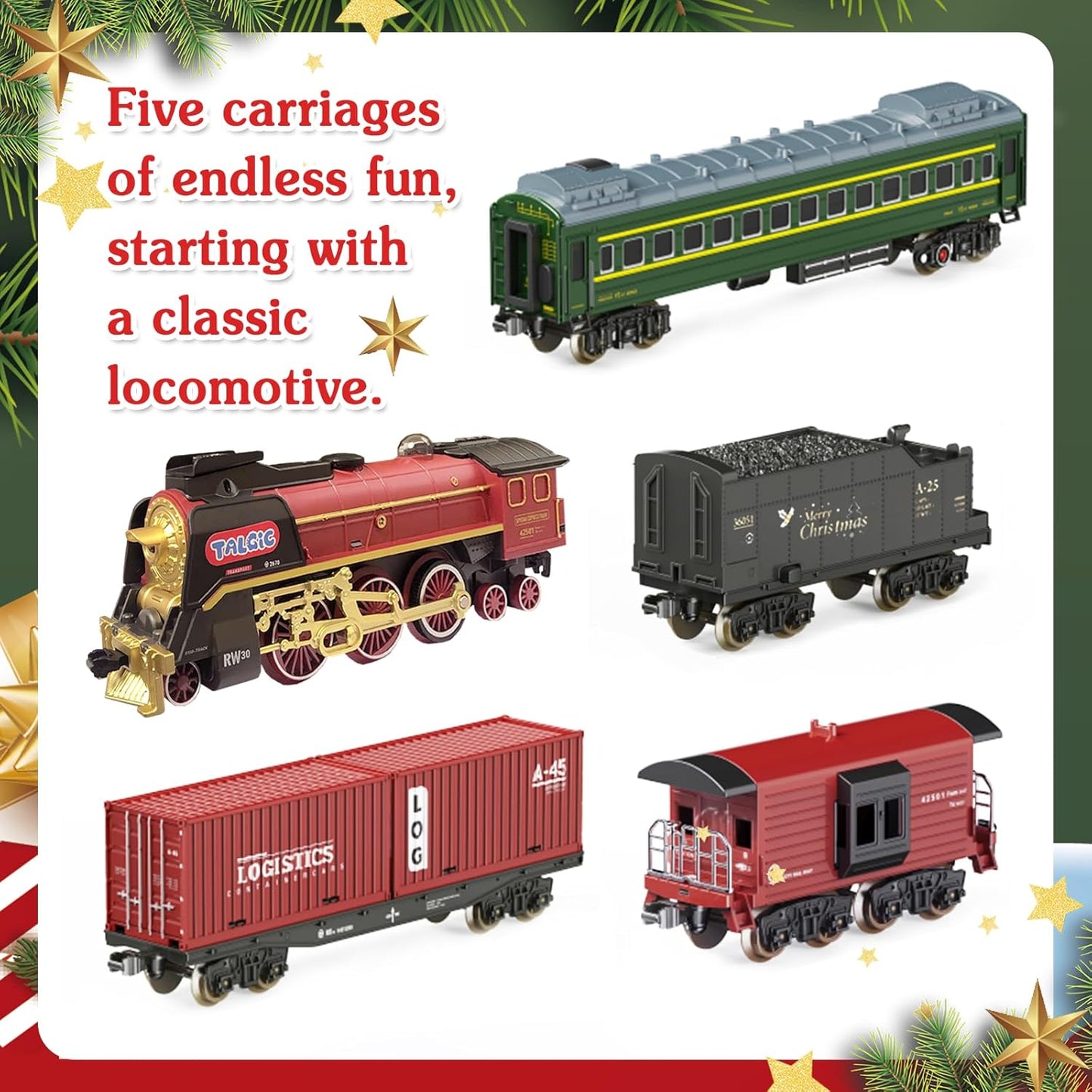 🚂 Realistic Vintage Steam Train Set