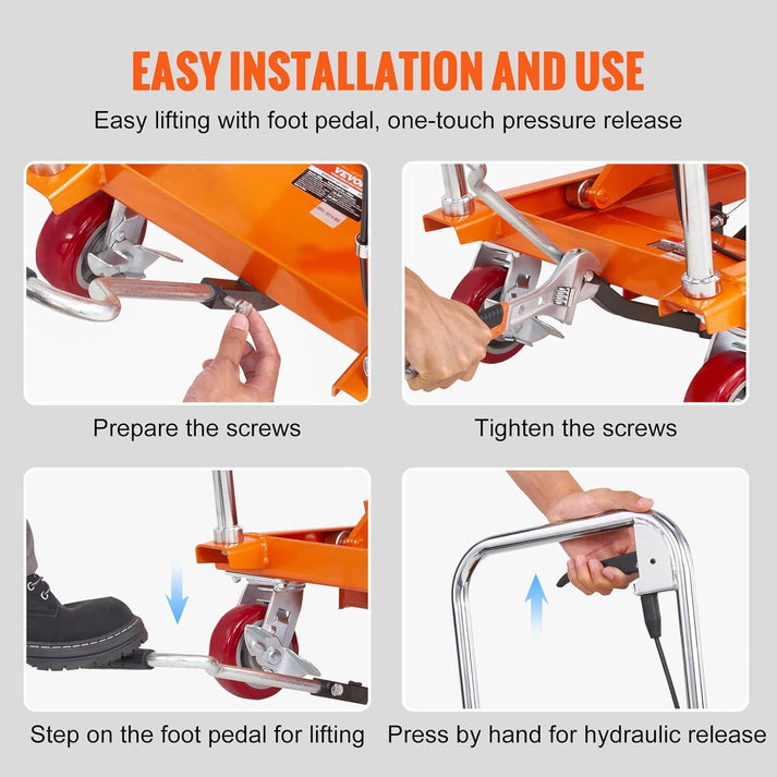 Industrial Hydraulic Lift Cart – Strong, Safe & Easy to Move