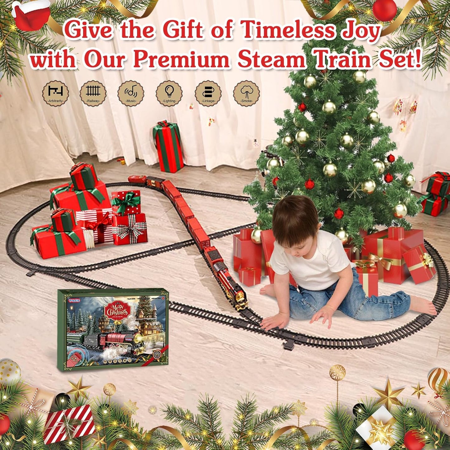 🚂 Realistic Vintage Steam Train Set