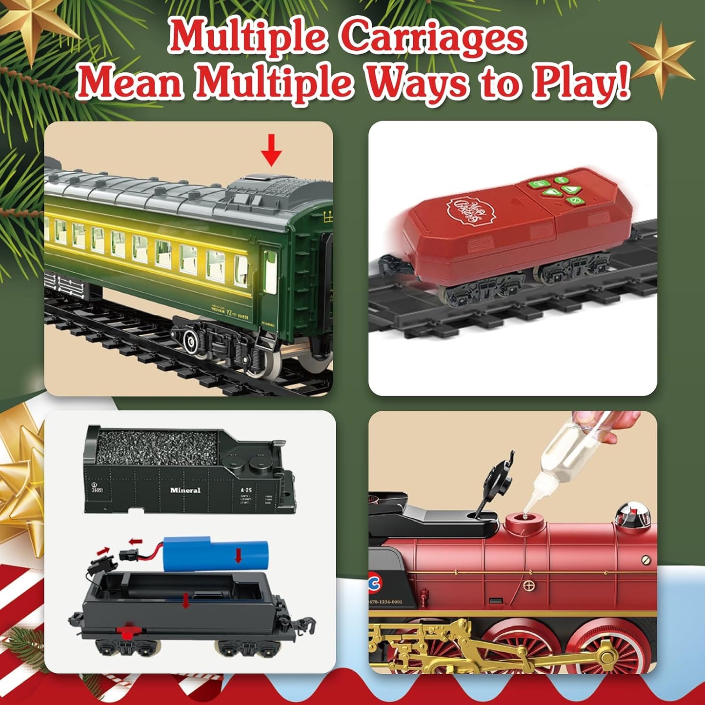 🚂 Realistic Vintage Steam Train Set